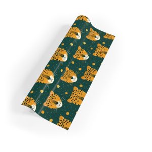 Whimsical Leopard Faces Wrapping Paper