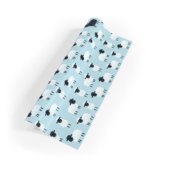 Frolicsome Flock Wrapping Paper featuring adorable sheep
