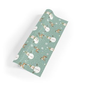 Jolly Snowmen & Reindeer Wrapping Paper