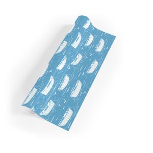 Waves and Boats Wrapping Paper