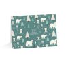 Eco-Friendly Christmas Greeting Card with Polar Bears and Owls