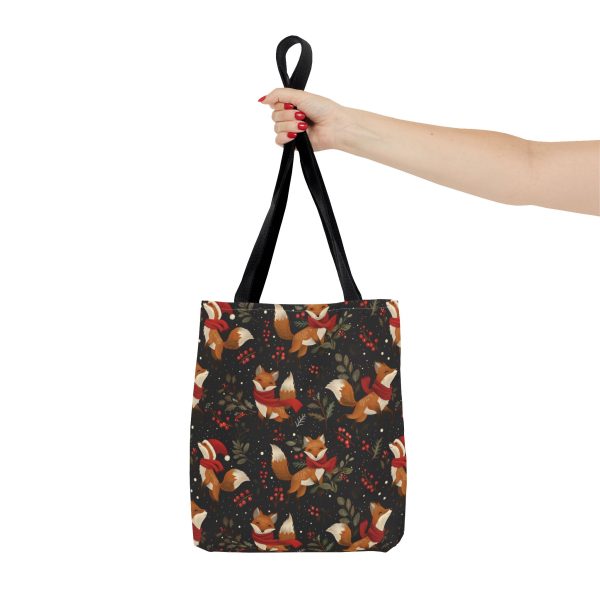 Reusable Gift Tote Bag with Festive Fox Design