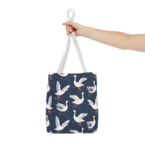 Charming White Geese Reusable Gift Tote Bag