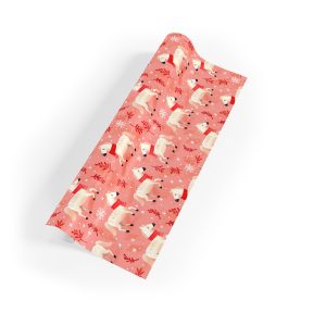 Eco-Friendly Wrapping Paper with Frolicsome Winter Ponies Design