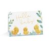 Eco-Friendly Baby Greeting Card with Cheerful Chicks and Greenery