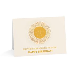 Radiant Eco-Friendly Greeting Card with Golden Sun Design