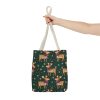Whimsical Winter Reindeer Reusable Gift Tote Bag