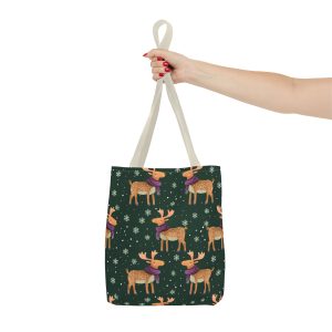 Whimsical Winter Reindeer Reusable Gift Tote Bag