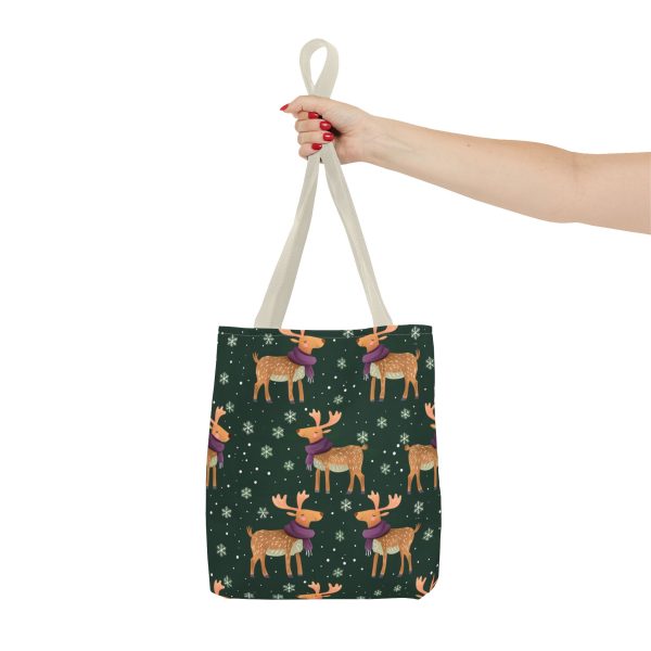 Whimsical Winter Reindeer Reusable Gift Tote Bag