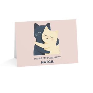 Eco-Friendly Greeting Card with Adorable Cats Cuddling