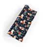 Eco-Friendly Wrapping Paper with Festive Horses in Red Scarves
