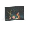 Eco-Friendly Holiday Greeting Card Featuring a Fox, Bunny, and Glowing Gift
