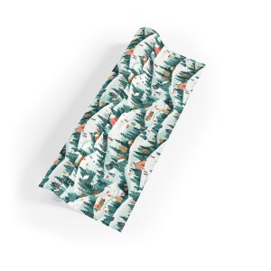 Winter Village Scene Wrapping Paper
