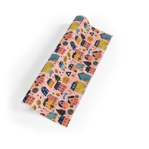 Charming Neighborhood Houses Wrapping Paper