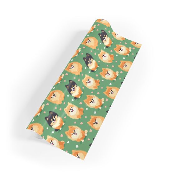 Charming Pom Puppy Love Wrapping Paper