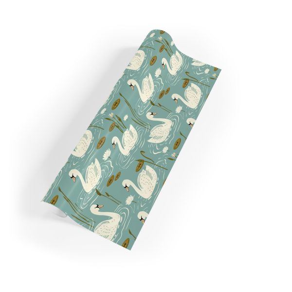 Serene Swan Pond Wrapping Paper