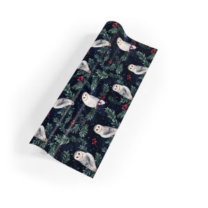 Bewitching Holiday Owls Wrapping Paper