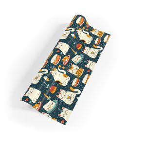 Whimsical Cat Party Wrapping Paper