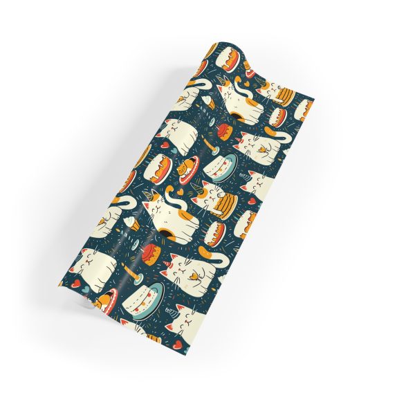 Whimsical Cat Party Wrapping Paper
