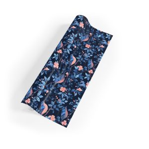 Midnight Songbird Blossoms Wrapping Paper