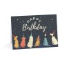 Eco-Friendly Birthday Greeting Card with Festive Dogs and Starry Sky