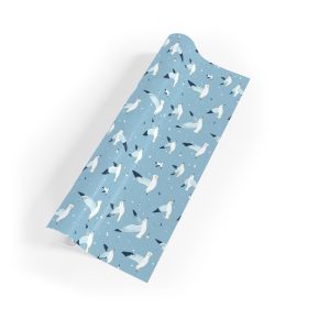 Graceful Flying Seagulls Wrapping Paper