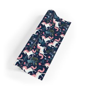 Floral Unicorn Fantasy Wrapping Paper