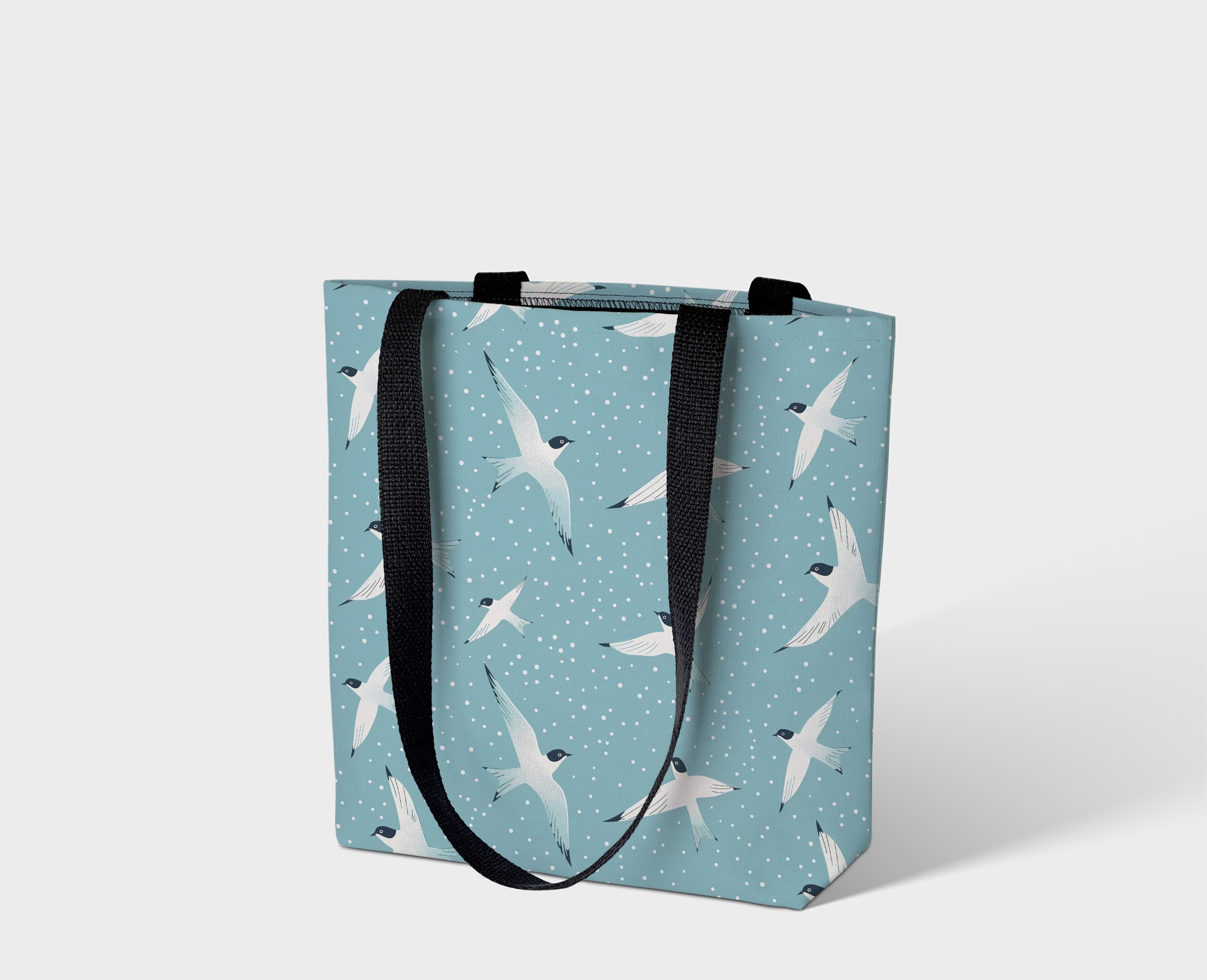 a bag with birds on it