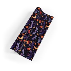 Moonlit Bats and Fall Leaves Eco-Friendly Wrapping Paper