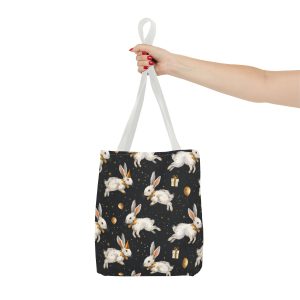 Reusable Gift Tote Bag - Festive Bunnies with Balloons