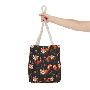 Reusable Gift Tote Bag - Playful Red Pandas with Balloons