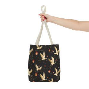 Joyful Cranes Flying with Gifts Reusable Gift Tote Bag