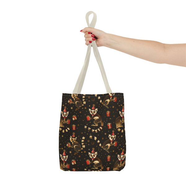 Festive Lemurs with Gifts Reusable Gift Tote Bag