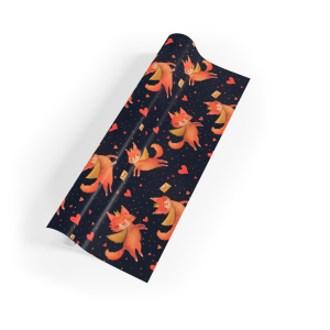 Charming Floral Kittens Eco-Friendly Wrapping Paper