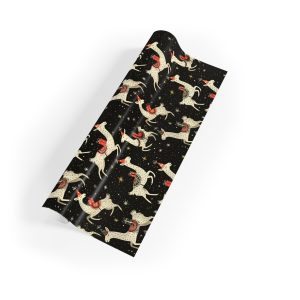 Eco-Friendly Wrapping Paper with Festive Llamas in Party Hats