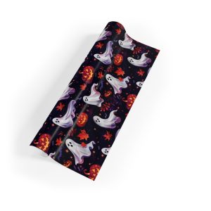 Spooky Ghosts and Pumpkins Eco-Friendly Wrapping Paper