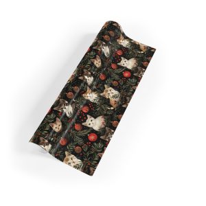 Festive Cats and Ornaments Eco-Friendly Wrapping Paper