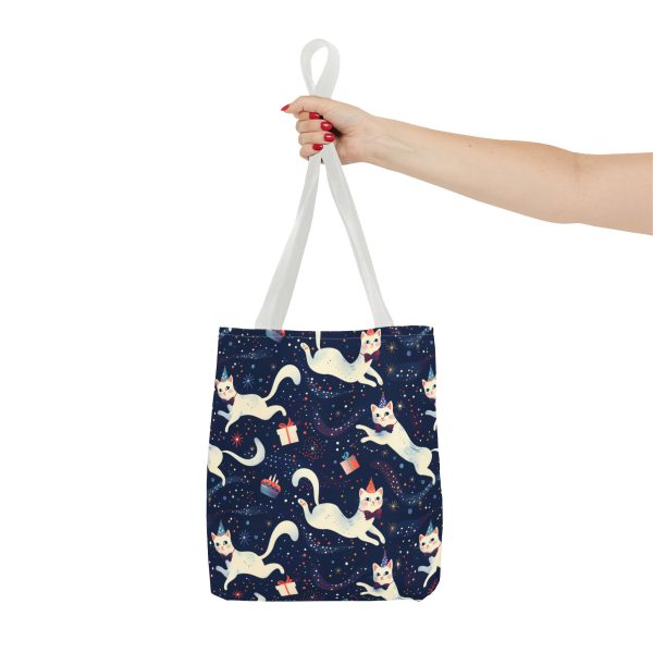 Reusable Gift Tote Bag with Confetti Cats