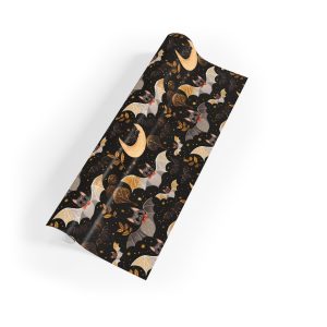 Moonlit Bats and Fall Leaves Eco-Friendly Wrapping Paper