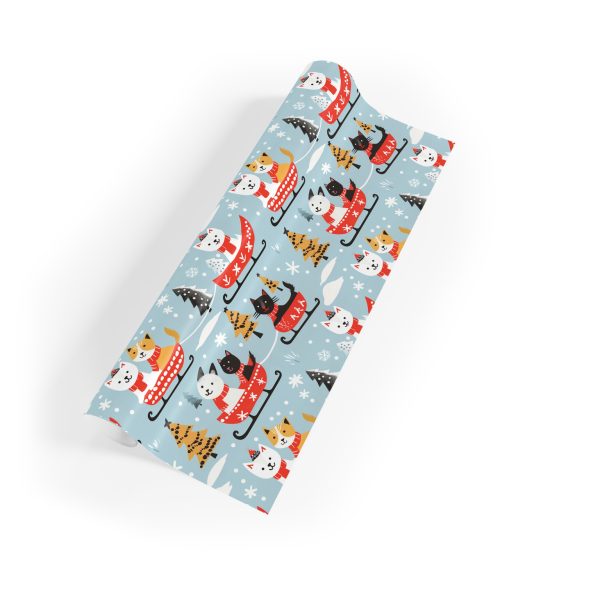 Sleigh Ride with Cats and Dogs Eco-Friendly Wrapping Paper