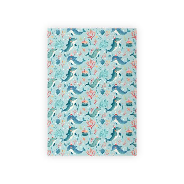 Birthday Dolphins Wrapping Paper with Sea-Themed Design