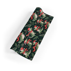 Holiday Alligators Wrapping Paper with Festive Design