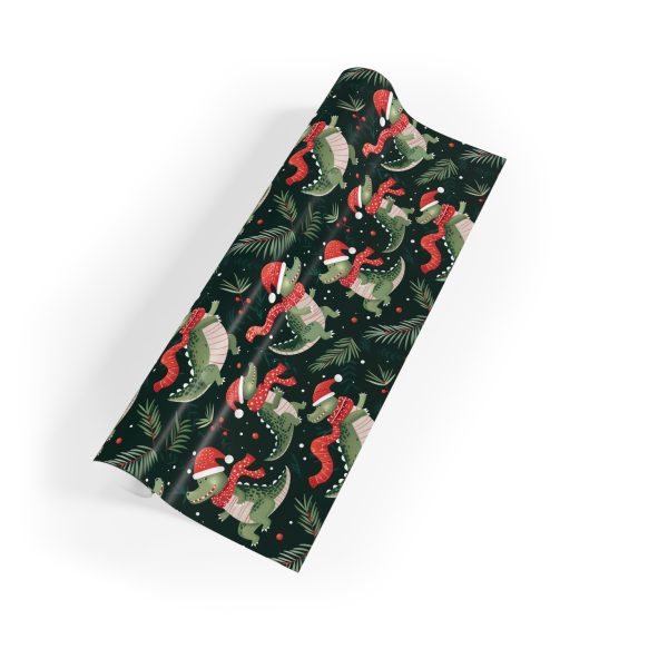 Holiday Alligators Wrapping Paper with Festive Design