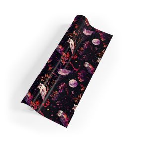 Moonlit Owls and Autumn Leaves Eco-Friendly Wrapping Paper