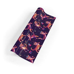 Playful Party Cats with Gifts and Cake Eco-Friendly Wrapping Paper