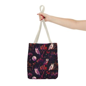 Moonlit Owls and Autumn Trees Reusable Gift Tote Bag