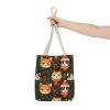Festive Cats in Scarves and Santa Hats Reusable Gift Tote Bag