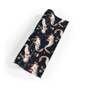 Celebratory Axolotls with Cakes and Party Hats Eco-Friendly Wrapping Paper