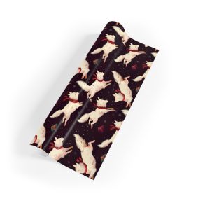 Eco-Friendly Wrapping Paper featuring Playful Foxes in Scarves