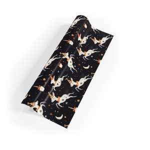 Playful Unicorns with Party Hats and Gifts Eco-Friendly Wrapping Paper